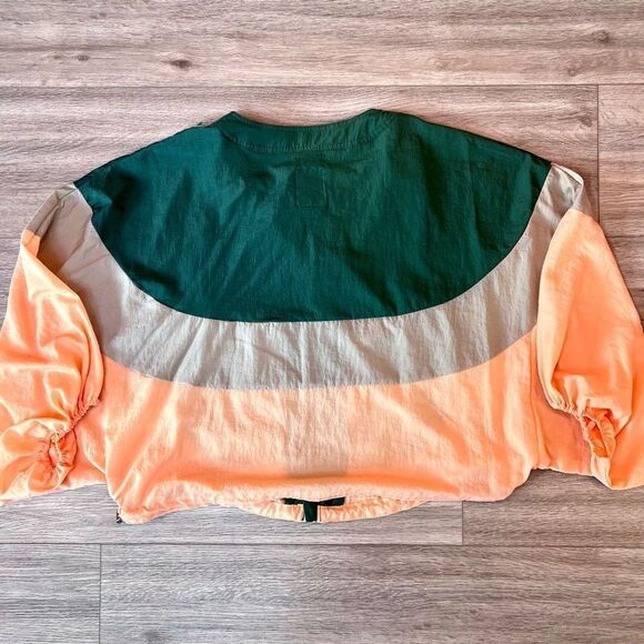 Anthropologie Elevenses Womens Multicolor Colorblock Windbreaker Jacket Size M/L - Picture 9 of 9